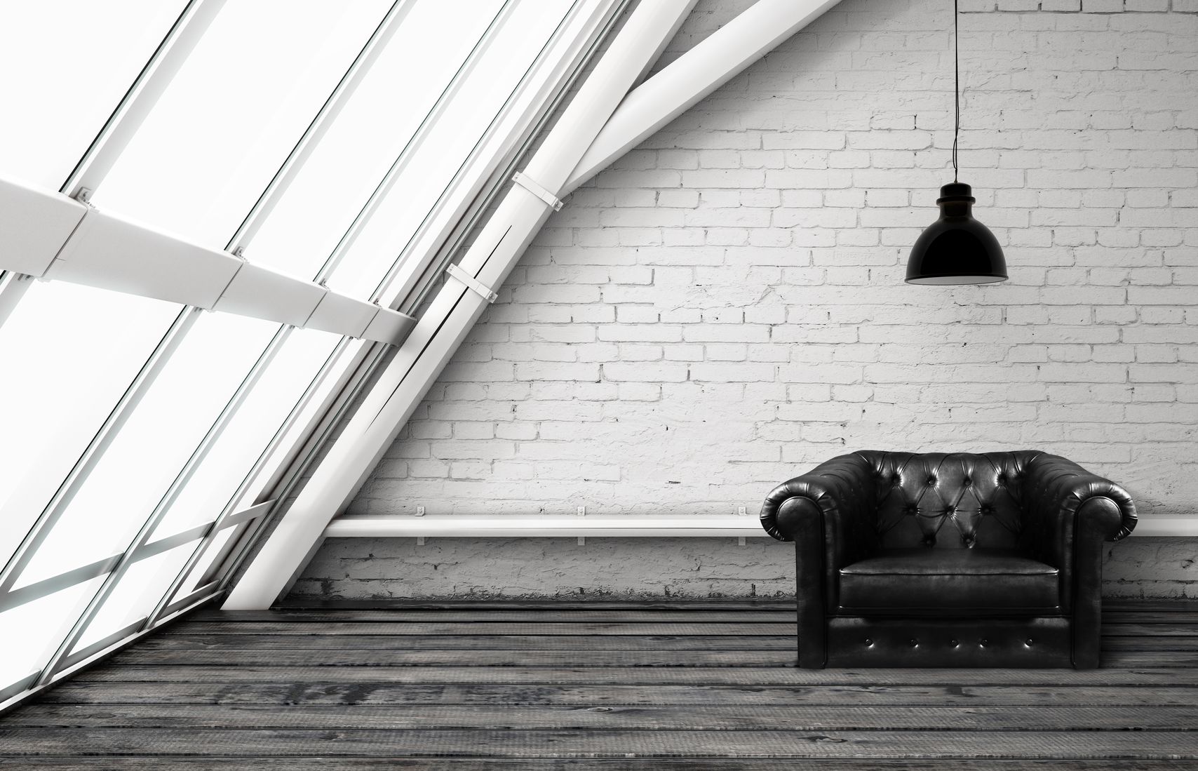 black leather chair