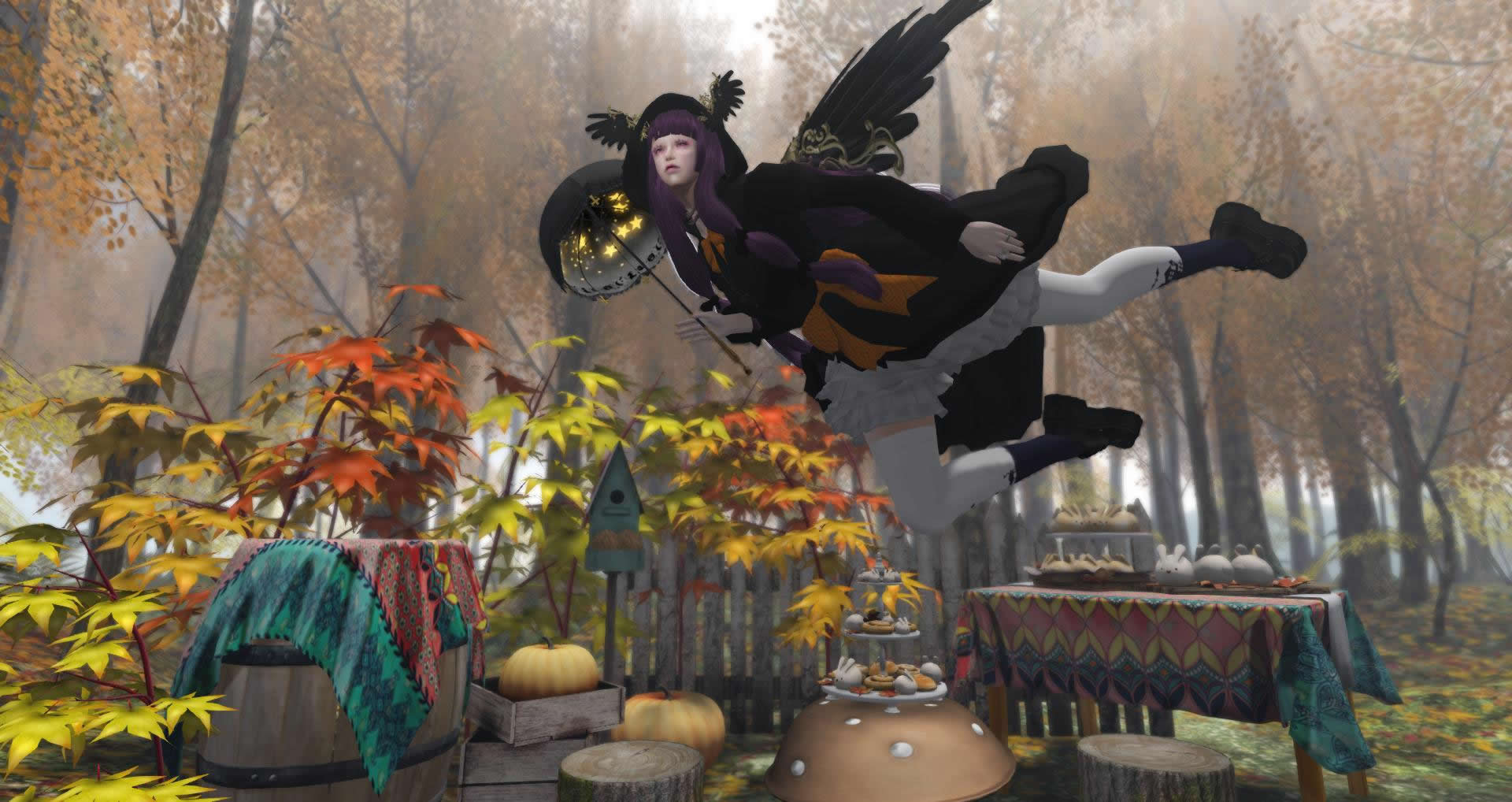 flying halloween witch