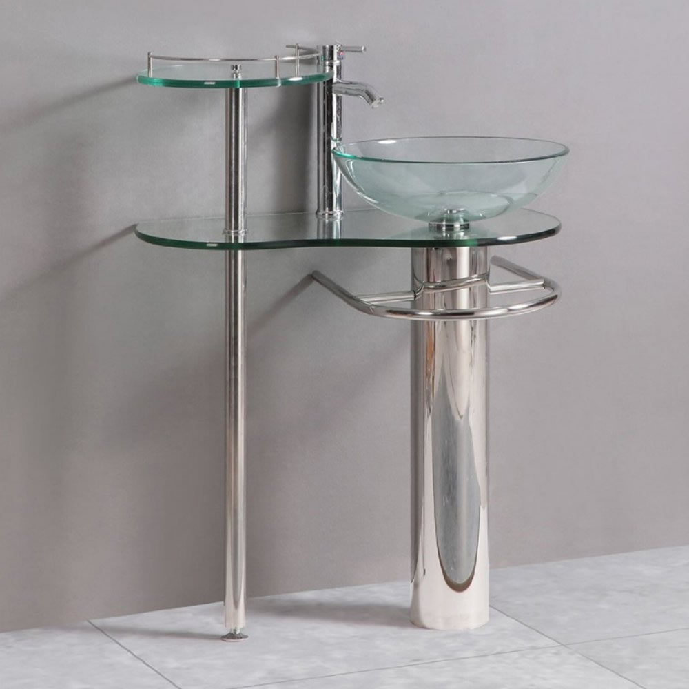 pole pedestal sink