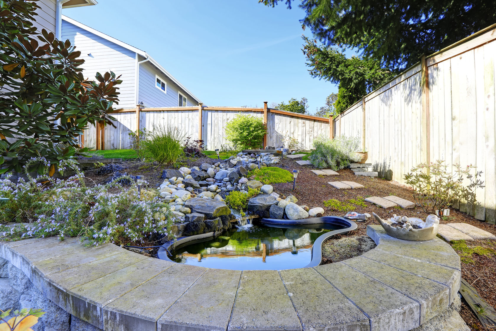 small garden pond