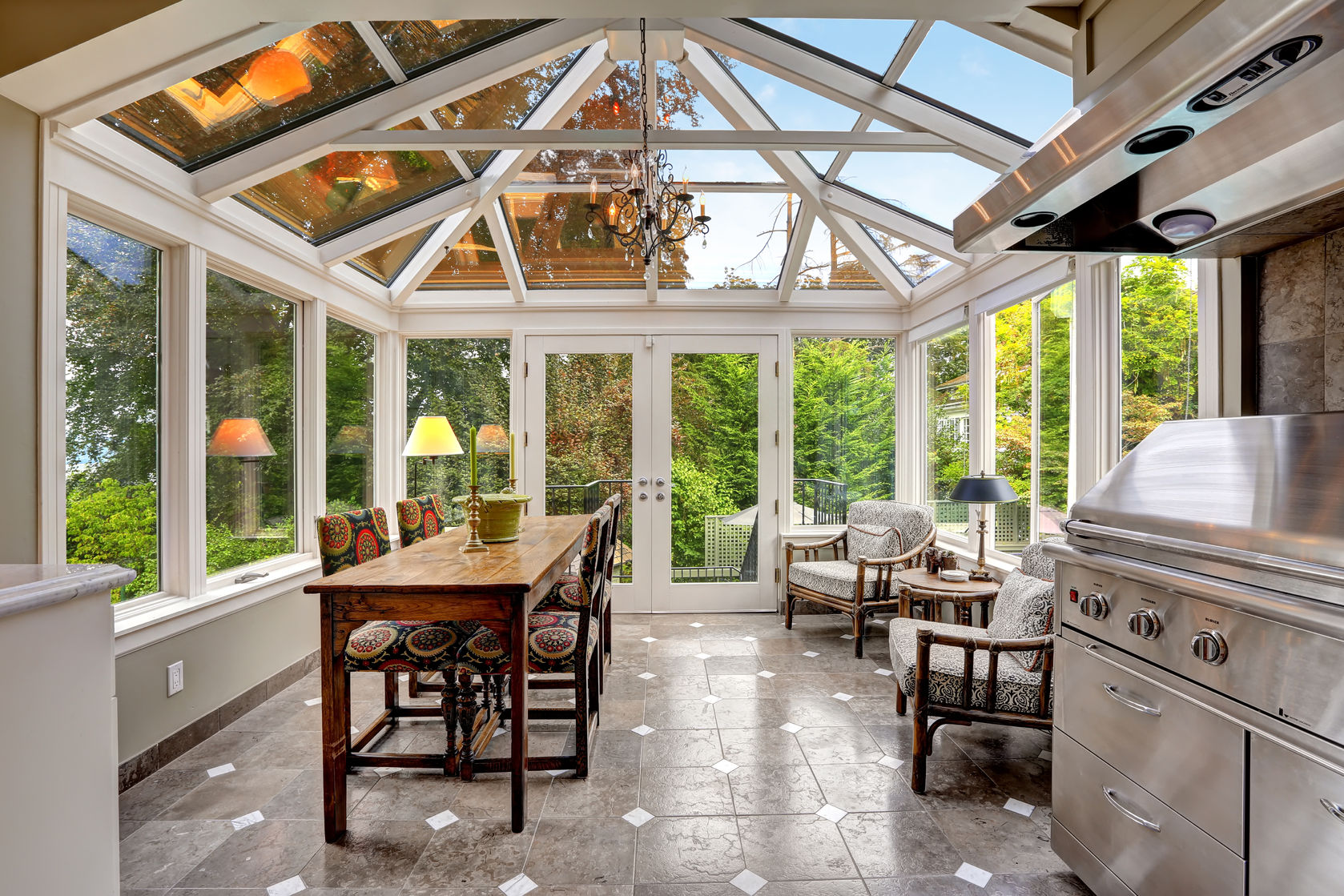 sunroom kitchen