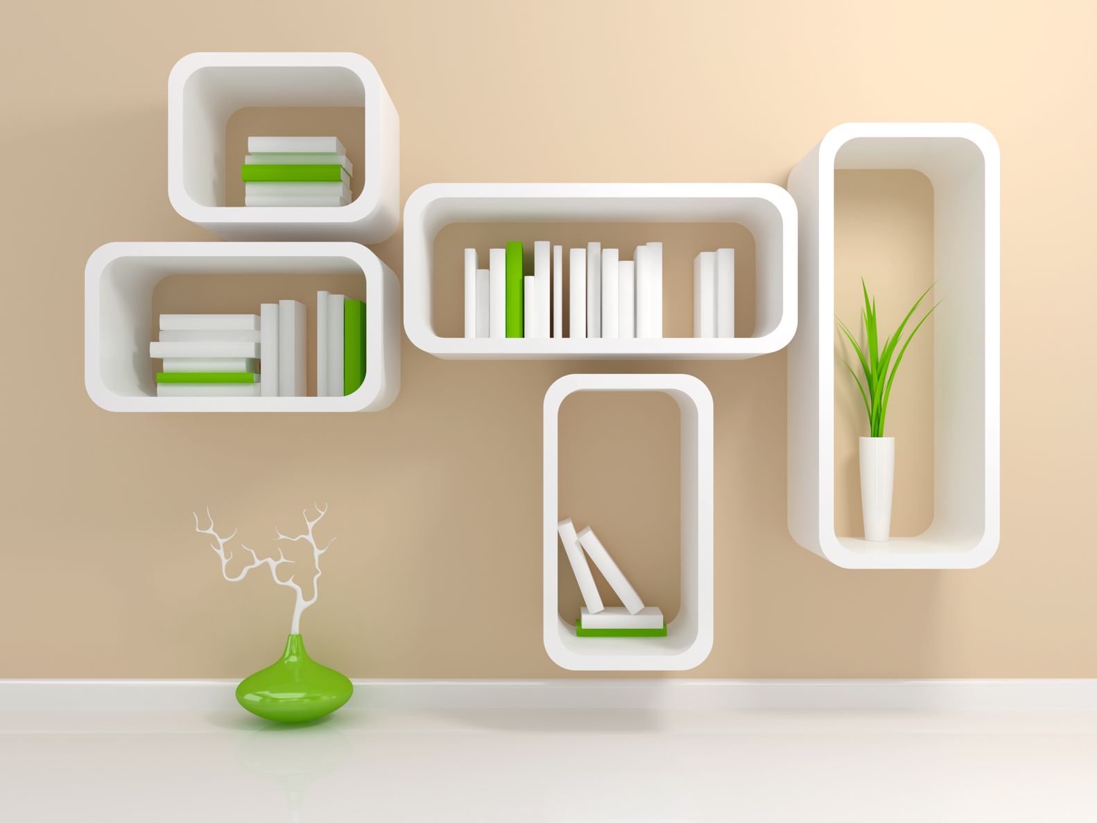 white bookshelf