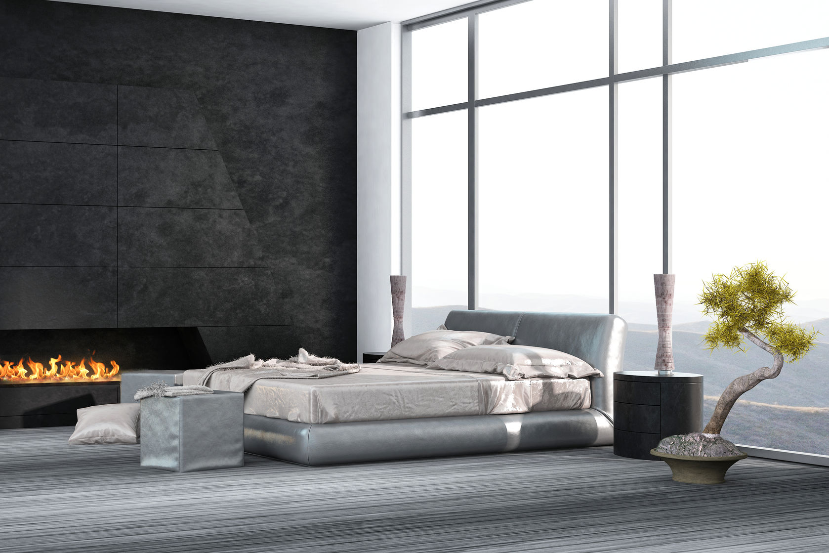 master bedroom fireplace