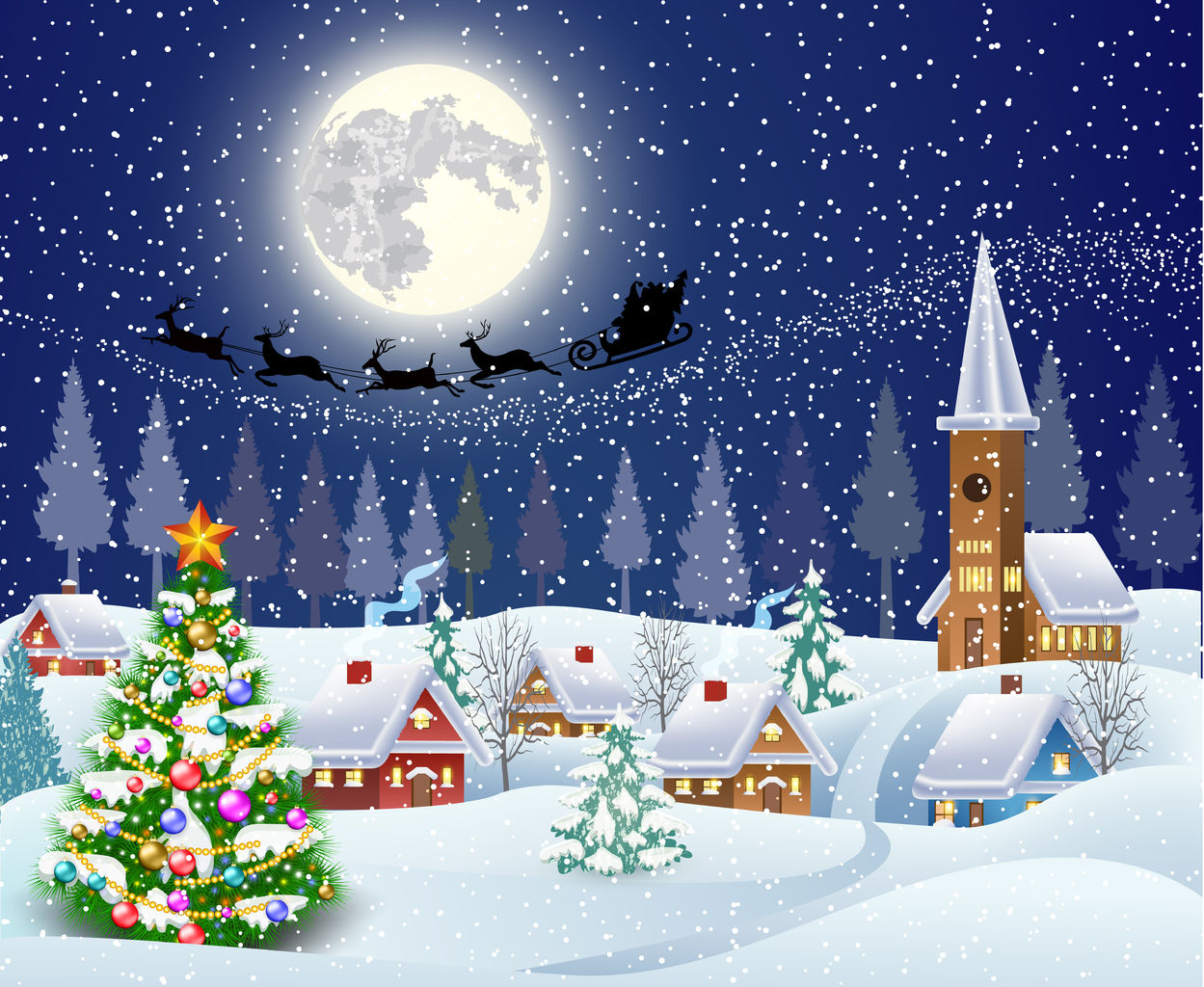 christmas winter landscape