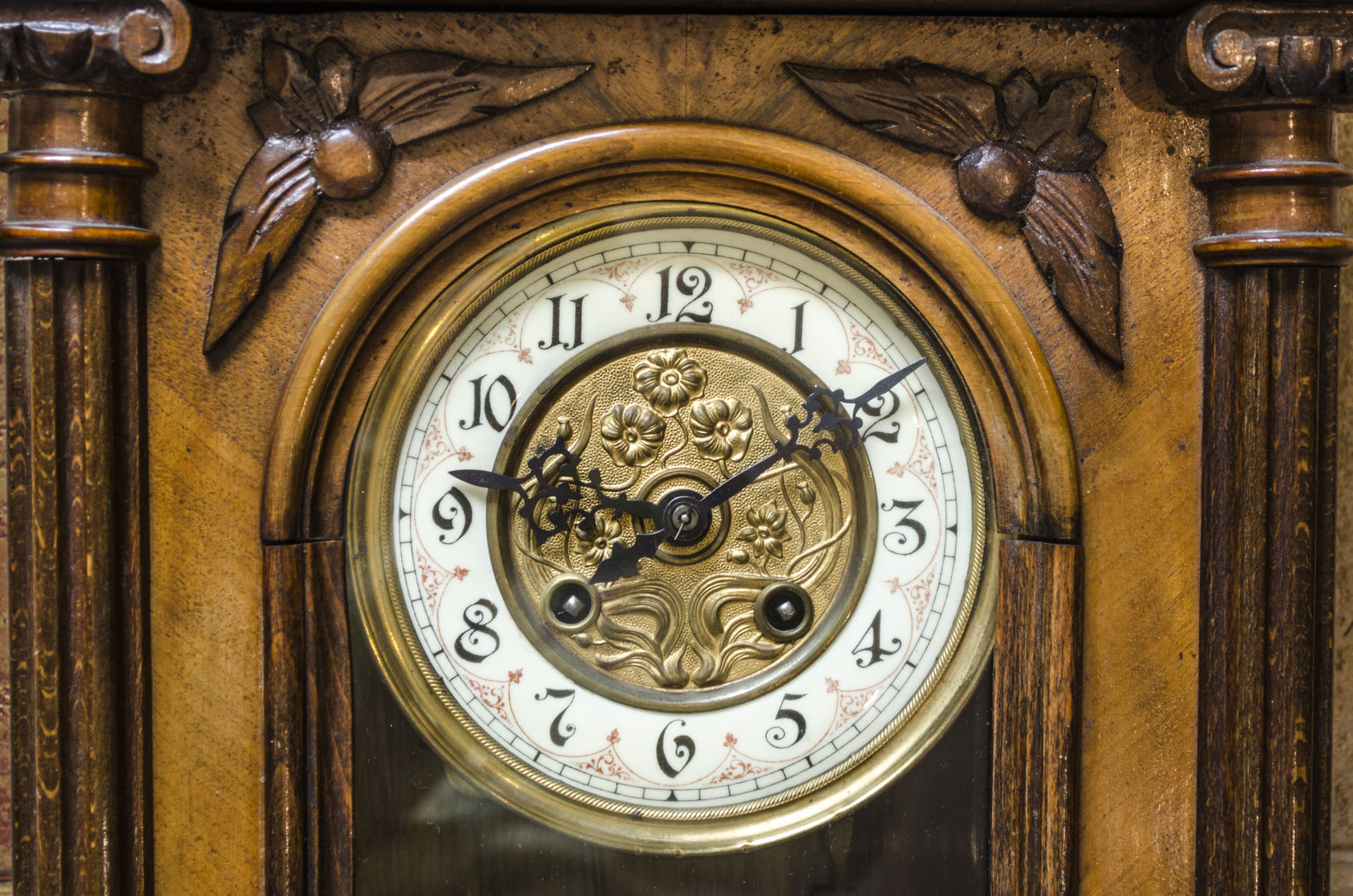 grandfather wooden clock