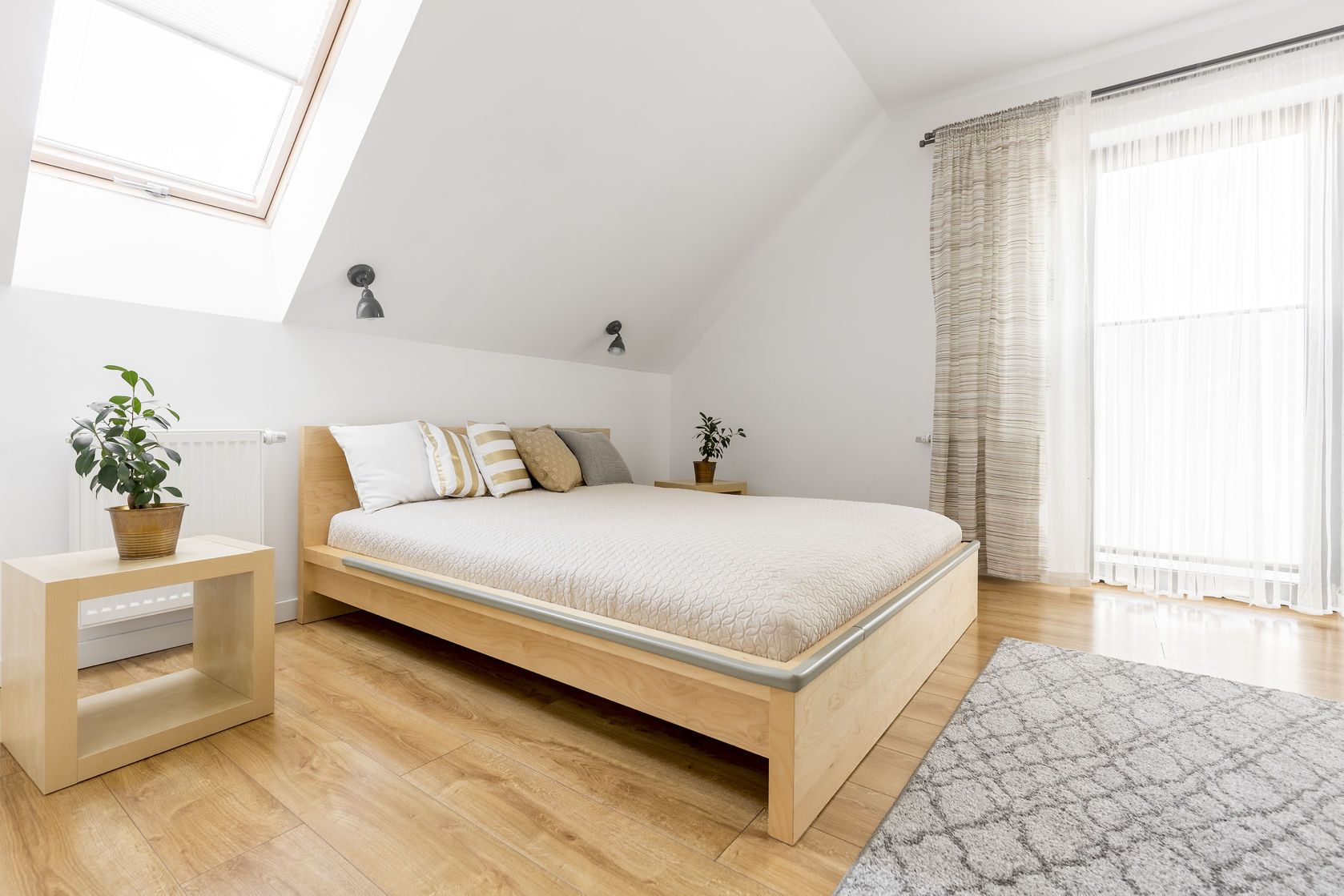 simple attic bedroom