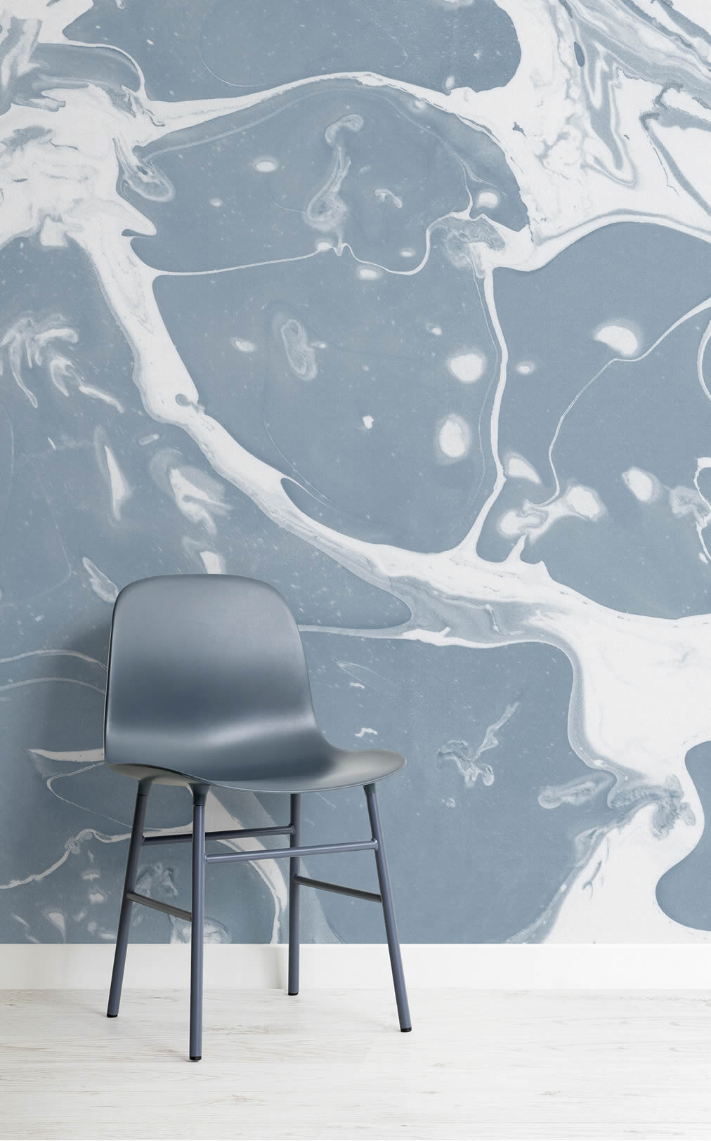 blue lifestyle marbled mural