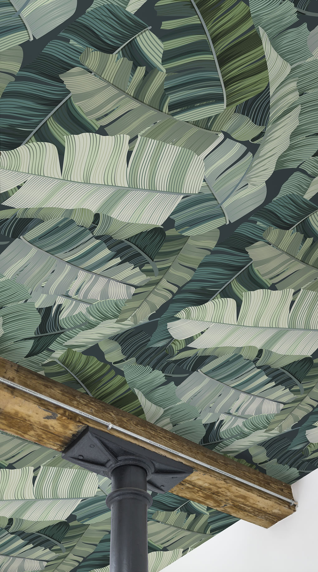 tropical ceiling mural