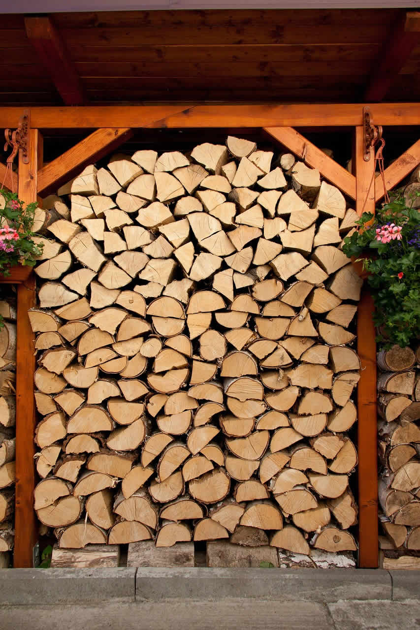 stacked wood