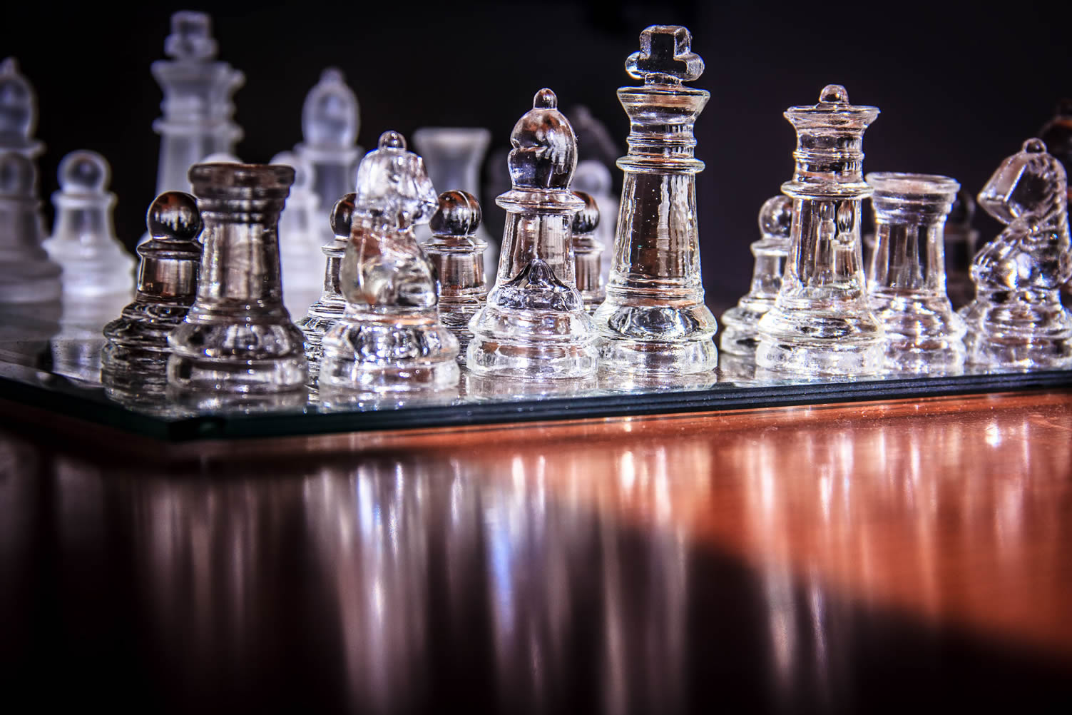 glass chess set