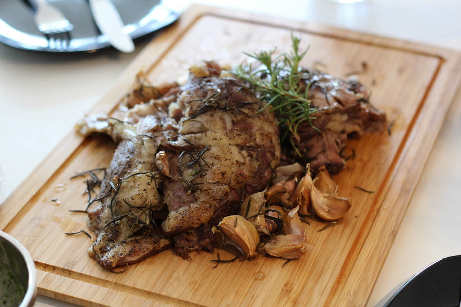 enjoying lamb