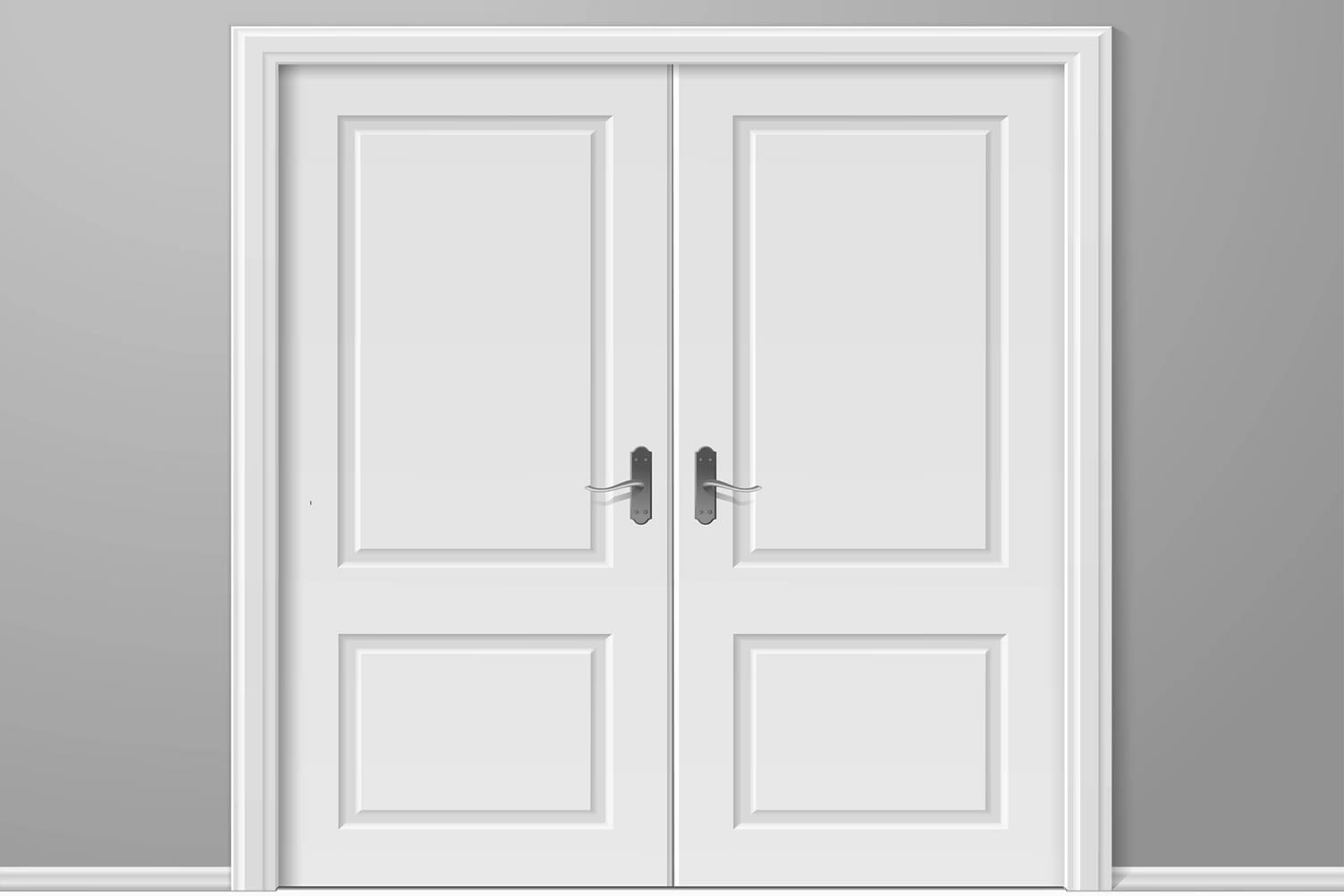 white paneled doors