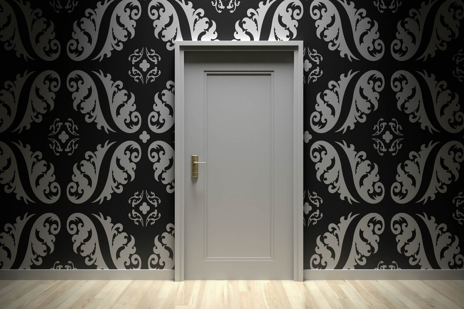 gray interior door